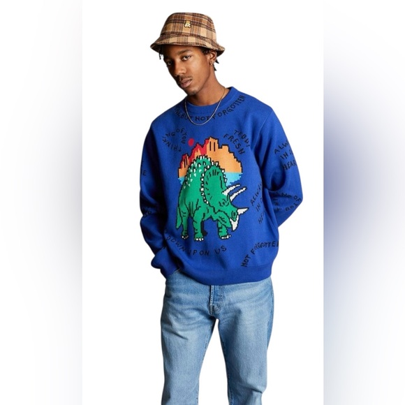 TEDDY FRESH GONE BUT NOT FORGOTTEN SWEATER BLUE SIZE MEN XS WOMEN M-L NWT UNISEX - Picture 4 of 11